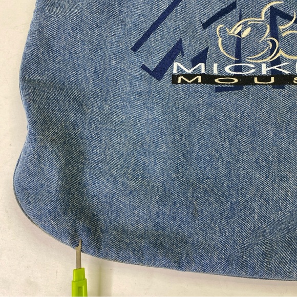 Disney Mickey Embroidered Denim Tote Bag - Picture 7 of 13